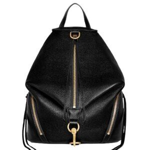 REBECCA MINKOFF- Julian Gold Hardware Backpack Black Pebbled🖤✨